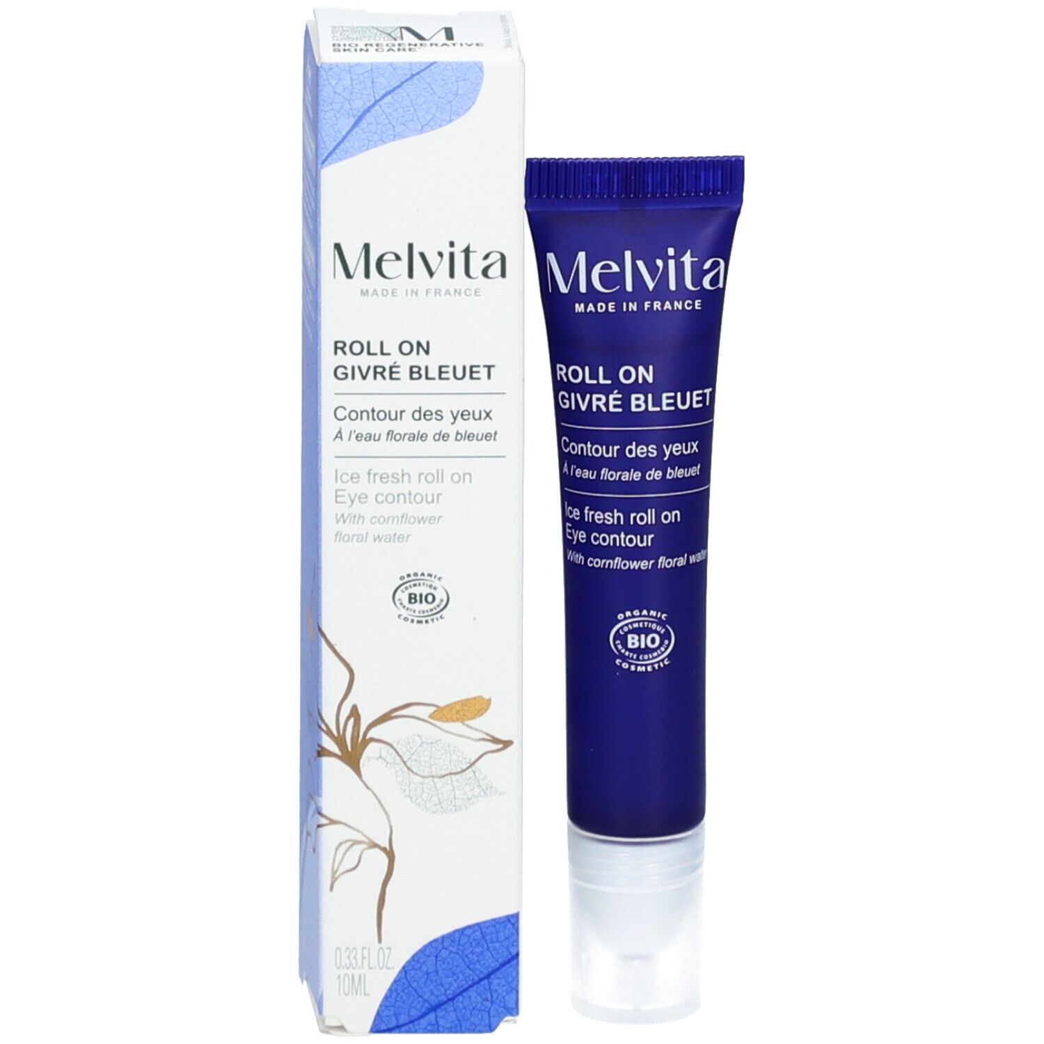 Melvita roll-on givré bleuet