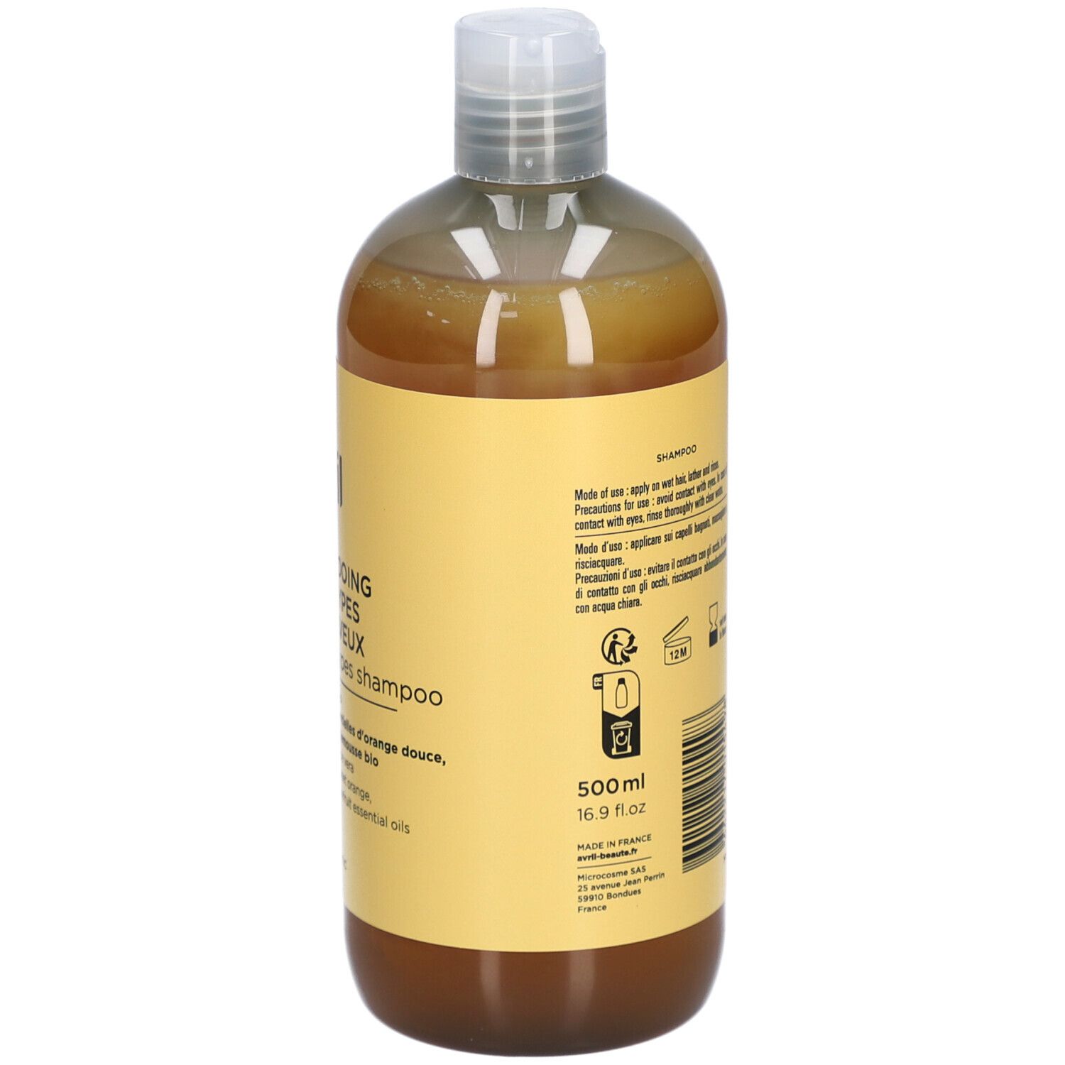 Avril Shampooing Tous types de cheveux Sans tensio-actifs sulfatés