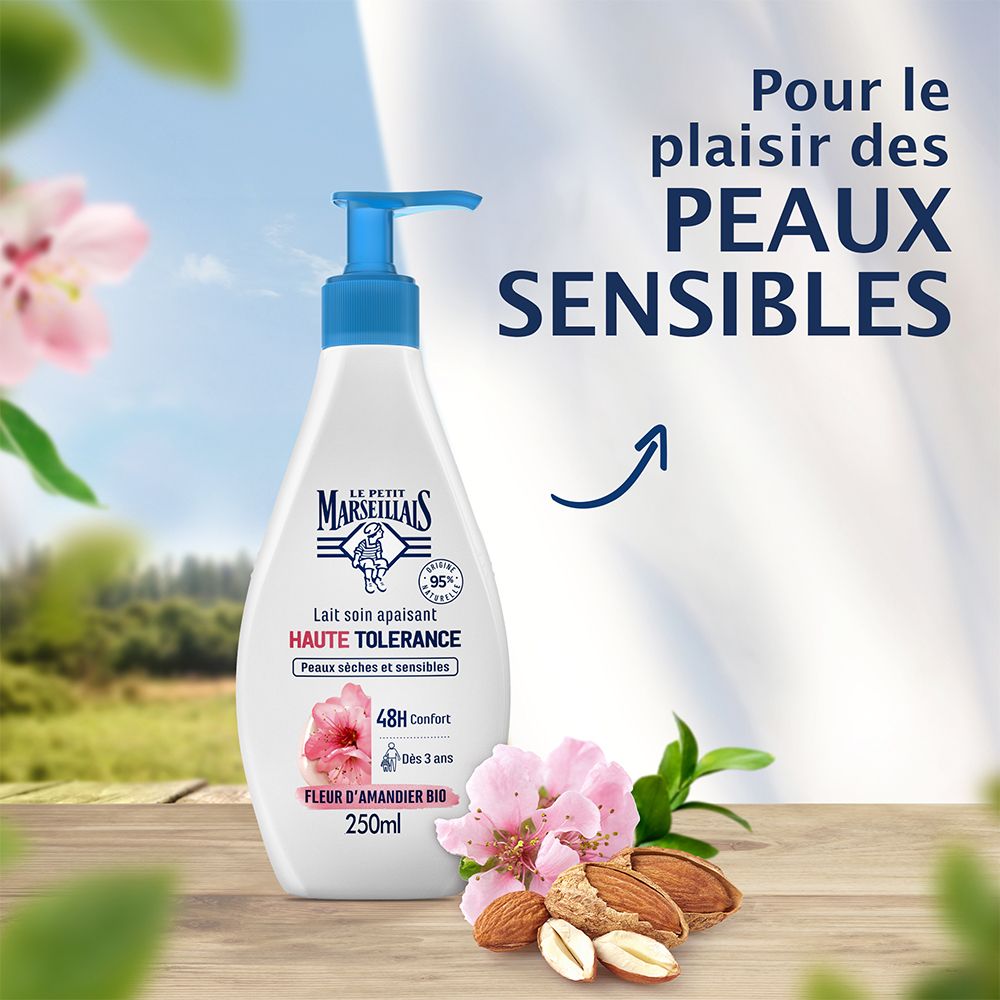 Le Petit Marseillais Lait Soin Apaisant Haute Tolérance – Fleur d'Amandier Bio