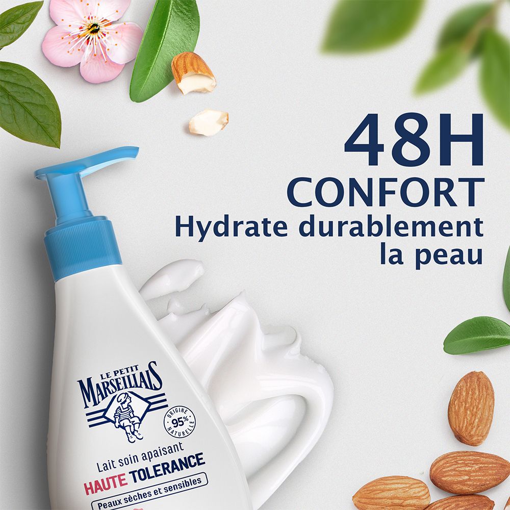 Le Petit Marseillais Lait Soin Apaisant Haute Tolérance – Fleur d'Amandier Bio