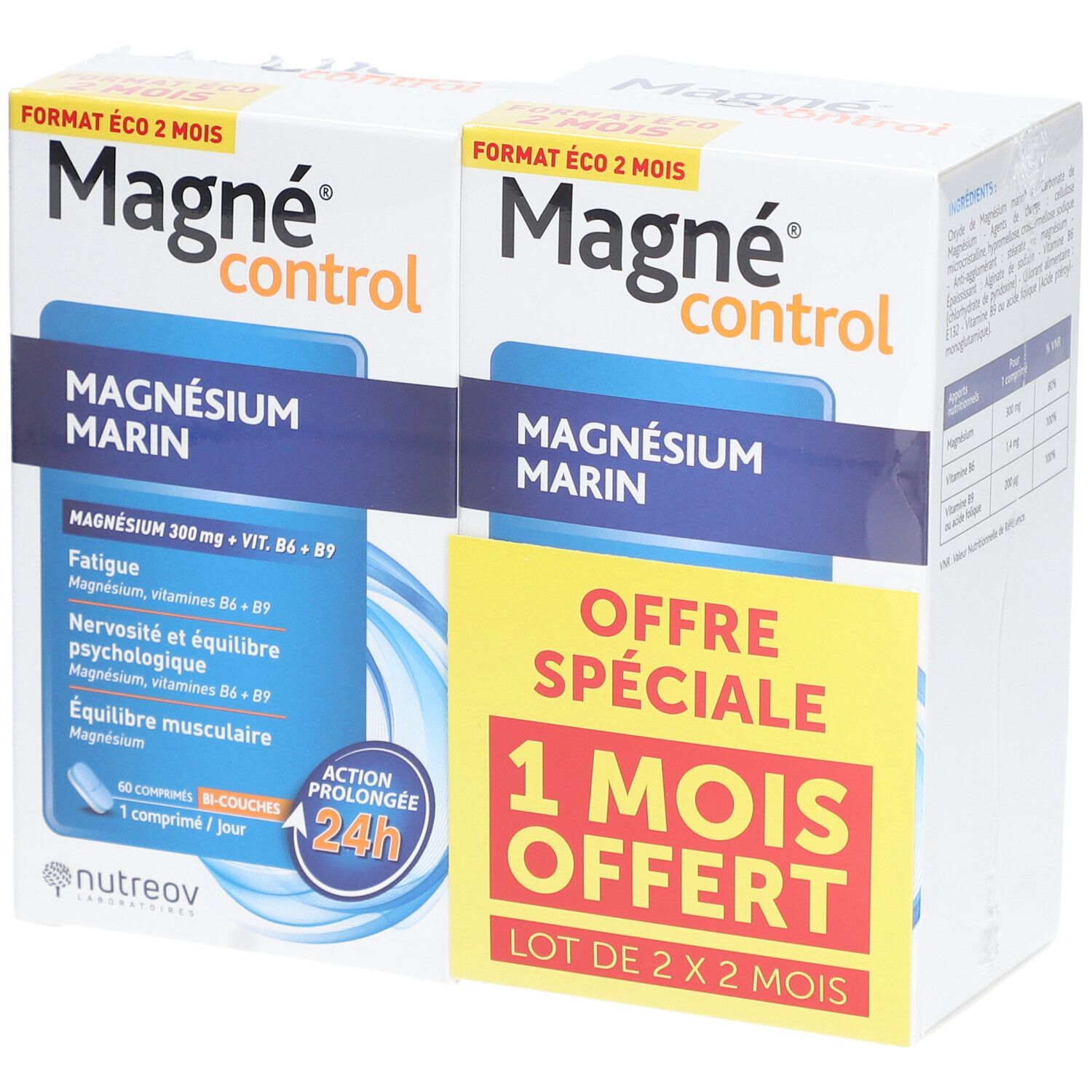 Magné Control Magnésium marin avec vitamines B6 et B9