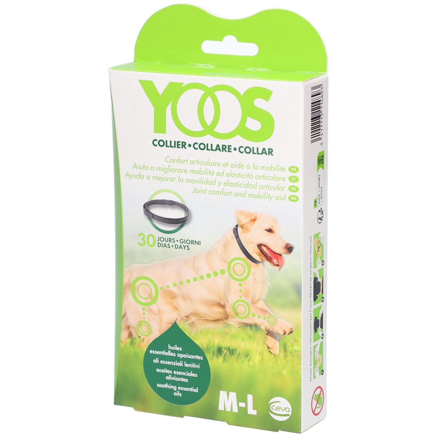 Ceva YOOS Collier Taille M-L Chien Confort Articulaire aux Huiles Essentielles