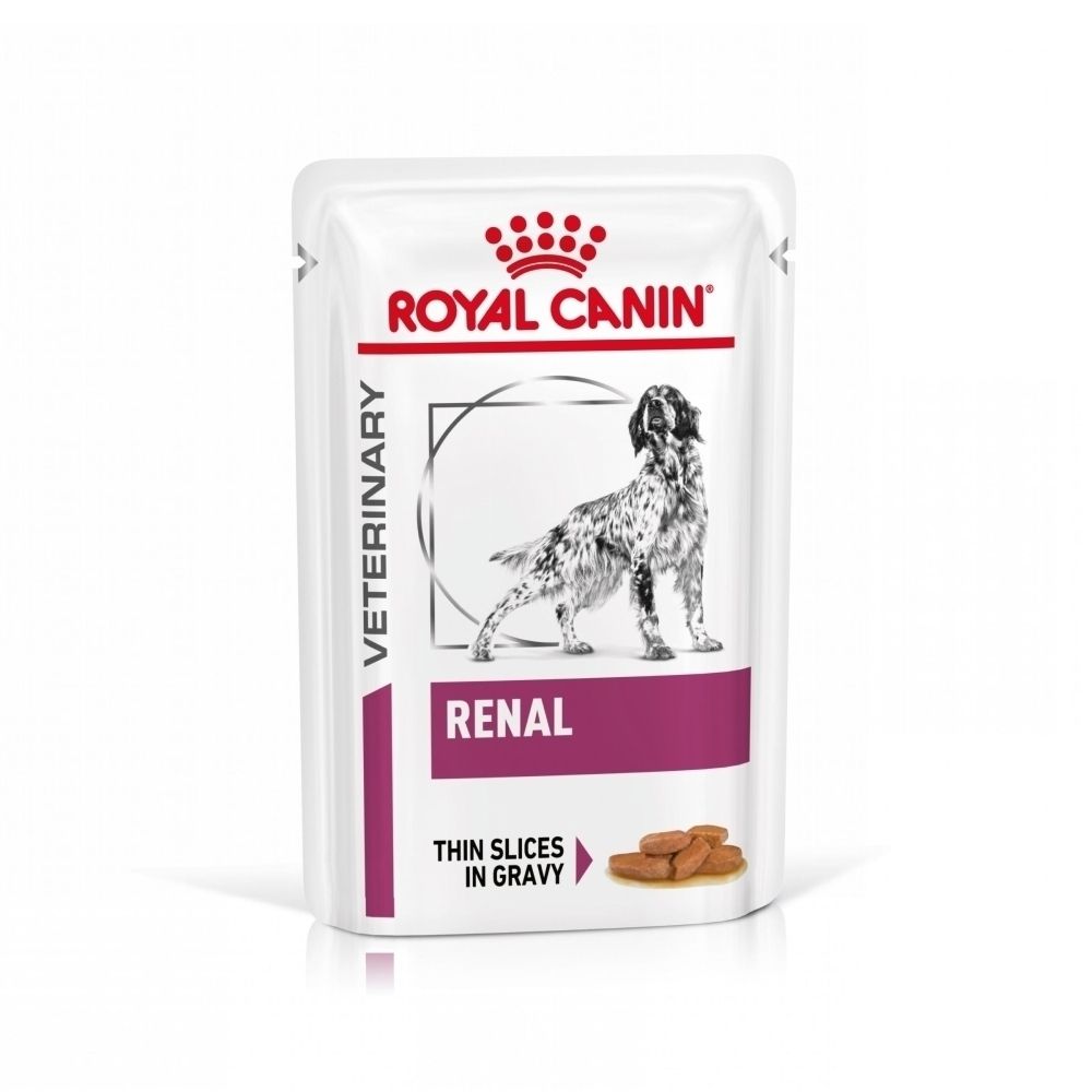Royal Canin Veterinary Diet Renal : Sachet individuel de 100 g. Chien tacheté.