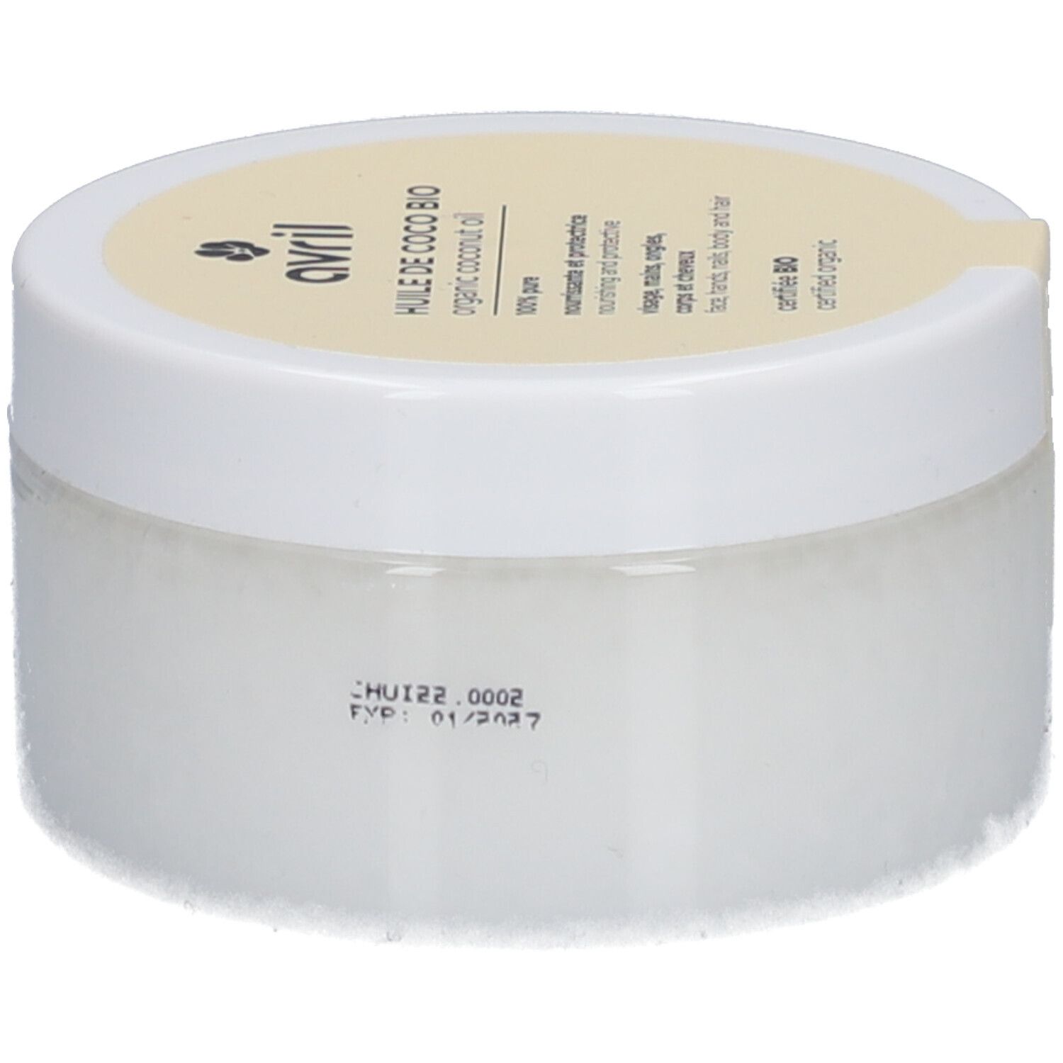 Avril Huile de coco bio vierge 100 % pure première pression à froid