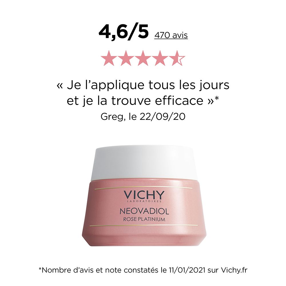 VICHY Neovadiol Rose Platinium Crème de Nuit pour Peaux Matures