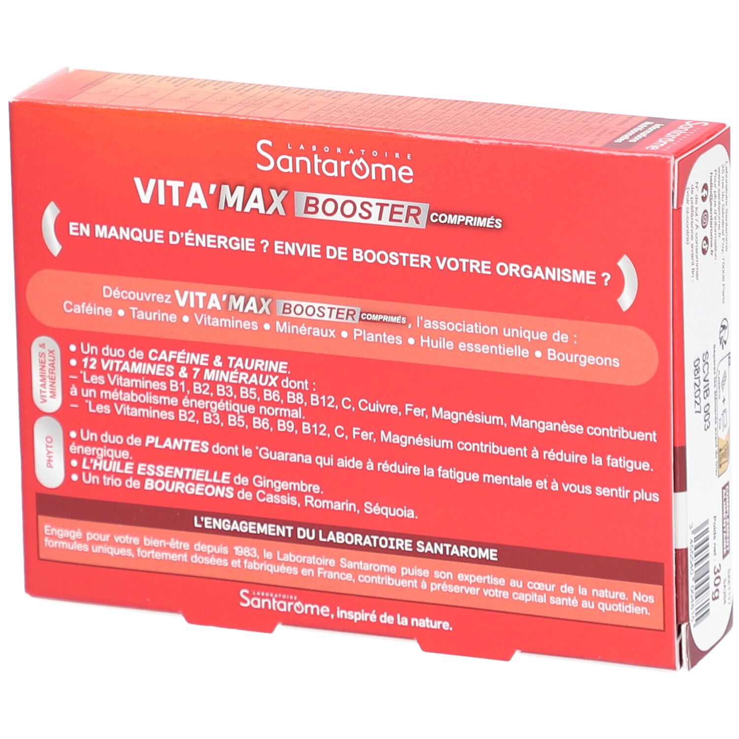 Santarome Vita'max Boost Caféine & Taurine Anti-Fatigue