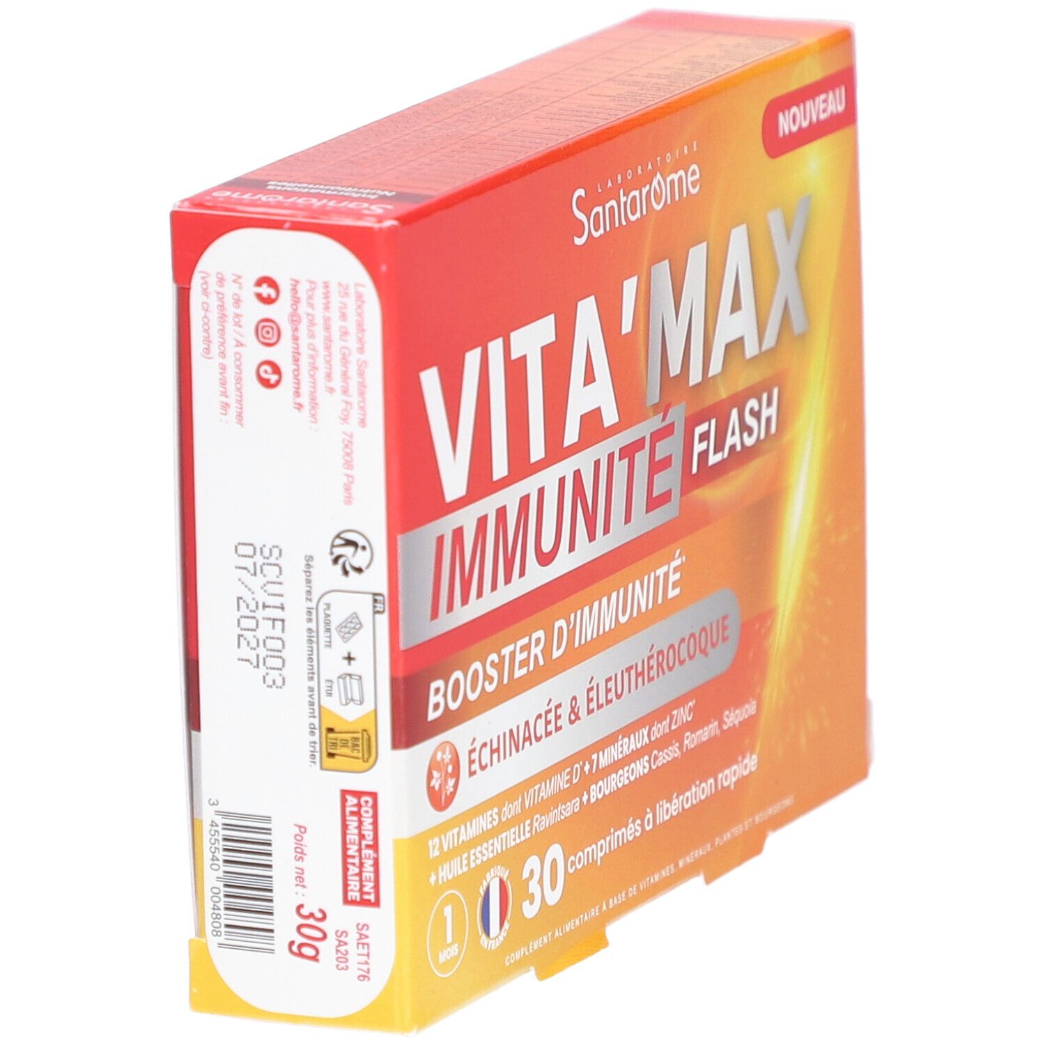 Santarome Vita'max Immunity Boost Flash Défenses Immunitaires
