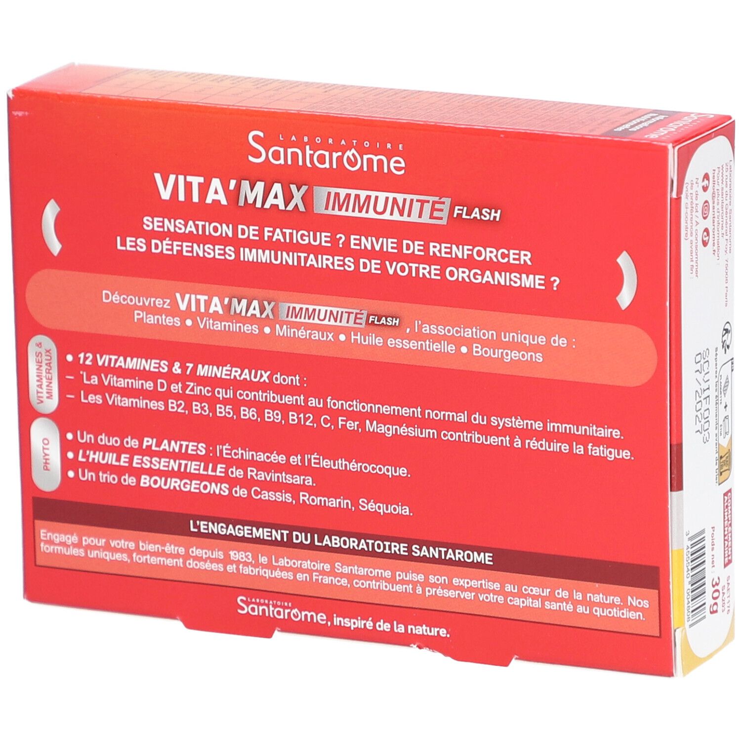 Santarome Vita'max Immunity Boost Flash Défenses Immunitaires