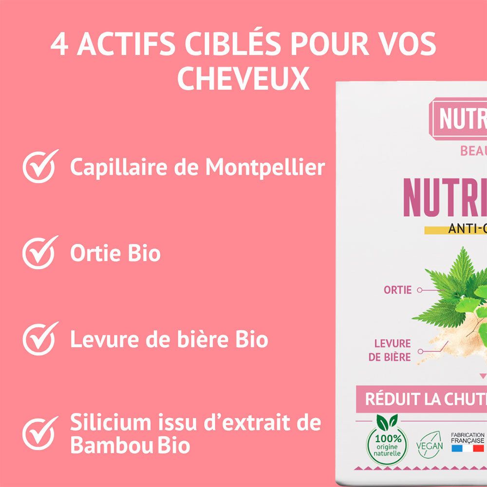 NUTRIVIE NUTRICAPIL Anti-chute, 50 gélules, avec plantes.