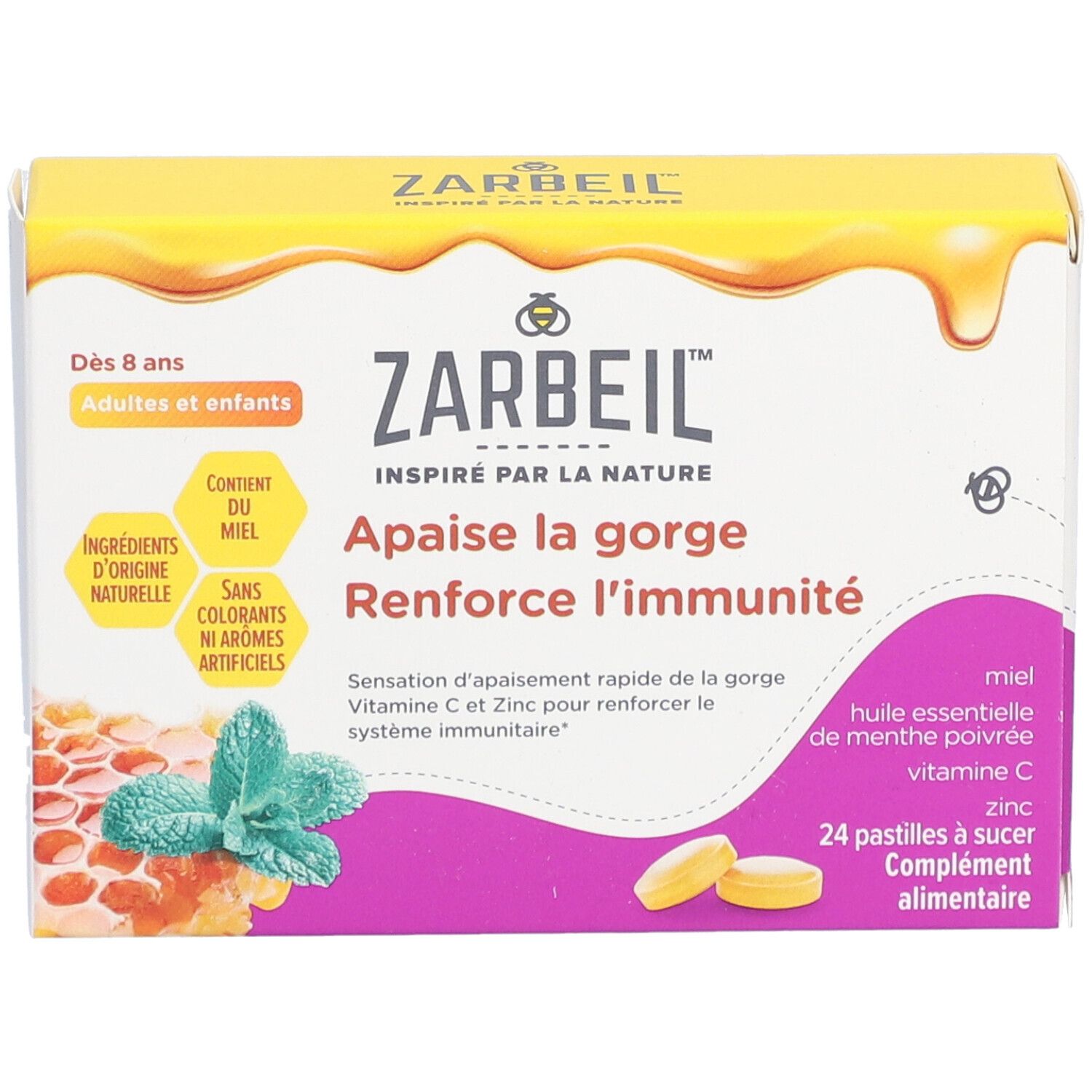 Zarbeil Pastilles à sucer adultes et enfants dès 8 ans