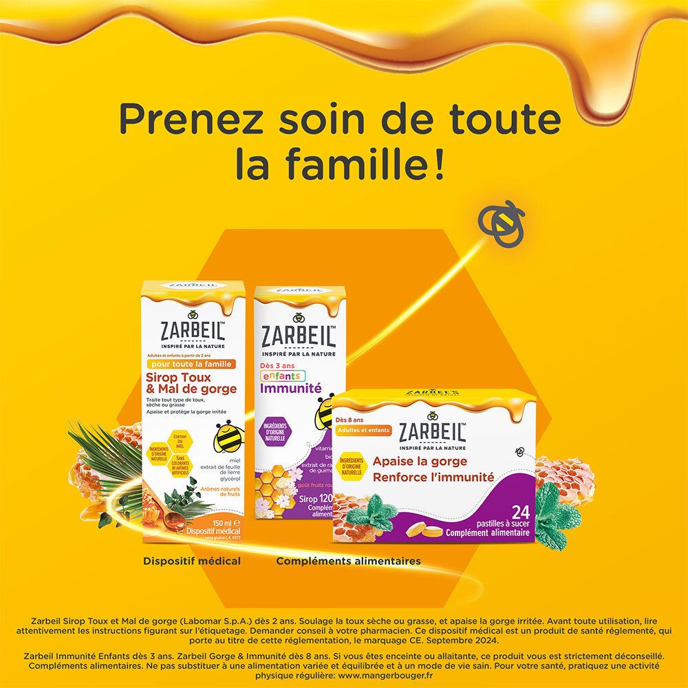 Zarbeil Pastilles à sucer adultes et enfants dès 8 ans