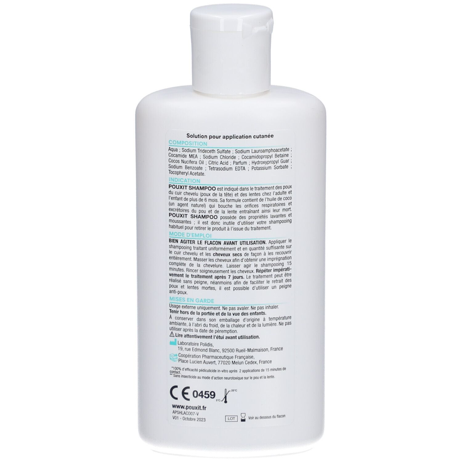 Pouxit Shampoing Anti-Poux & Lentes Abricot