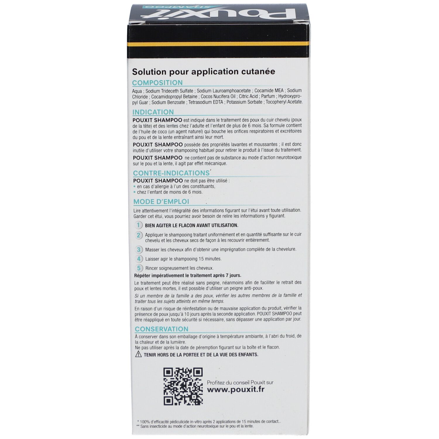 Pouxit Shampoing Anti-Poux & Lentes Abricot