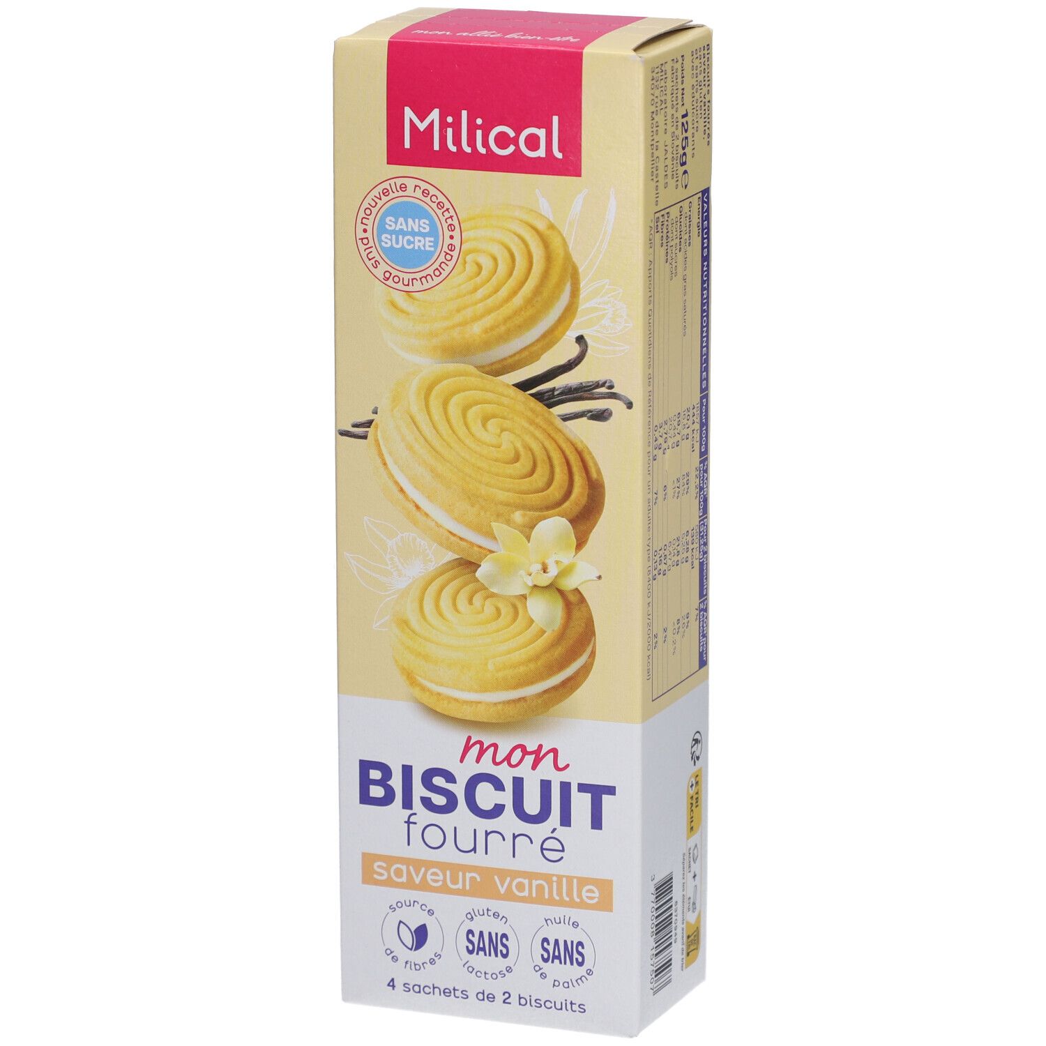 Milical Mon Biscuit Fourré Goût : Vanille