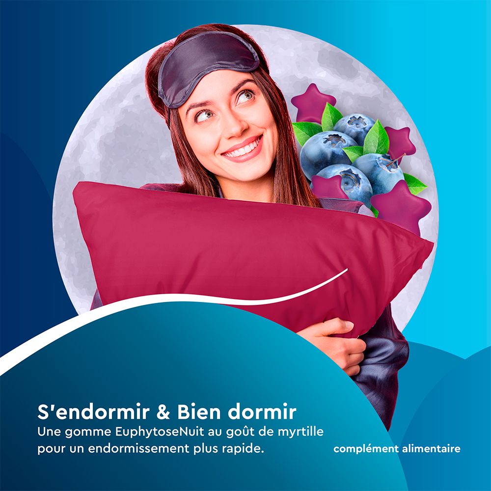 EuphytoseNuit® Gomme Myrtille Sommeil Mélatonine 30 Gommes