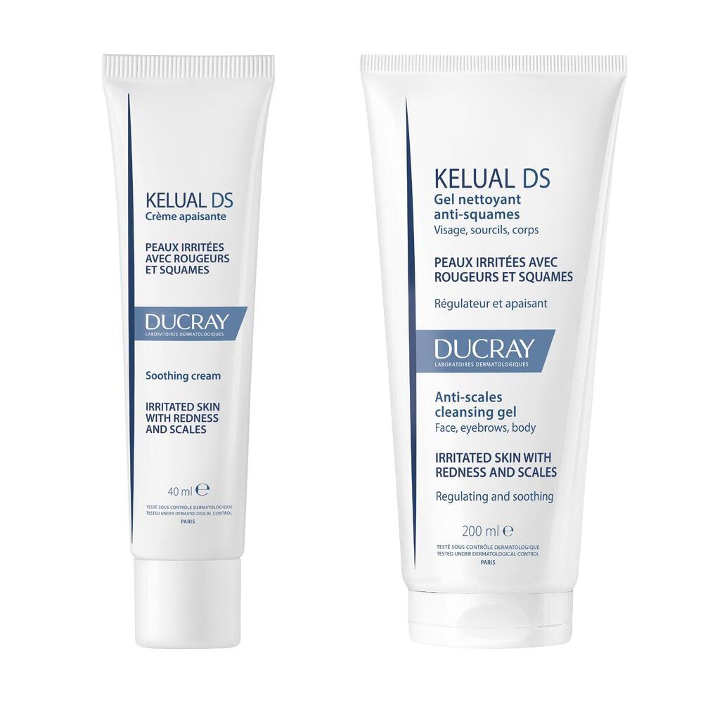 DUCRAY Kelual DS Gel Nettoyant Anti-squames + KELUAL DS Crème apaisante squamoréductrice