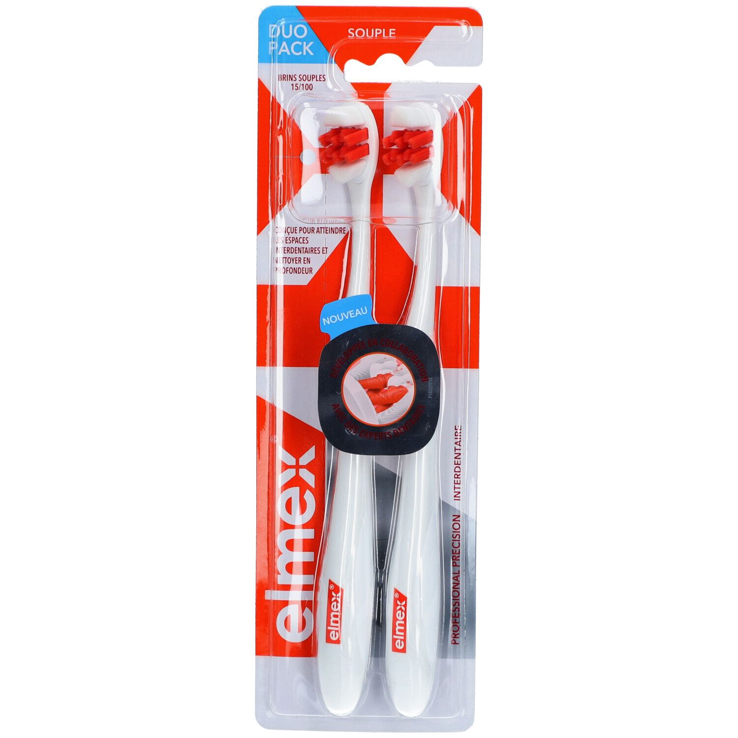 ELMEX Précision Interdentaire Brosses à dents souple DuoPack