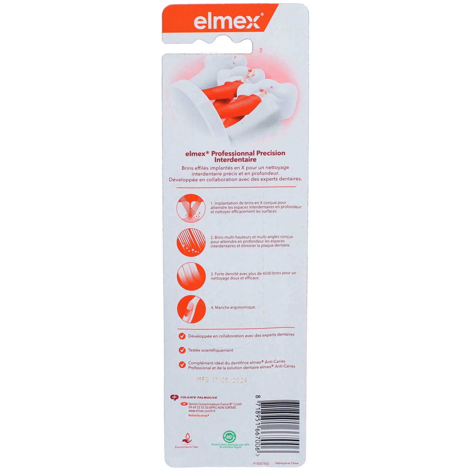 ELMEX Précision Interdentaire Brosses à dents souple DuoPack