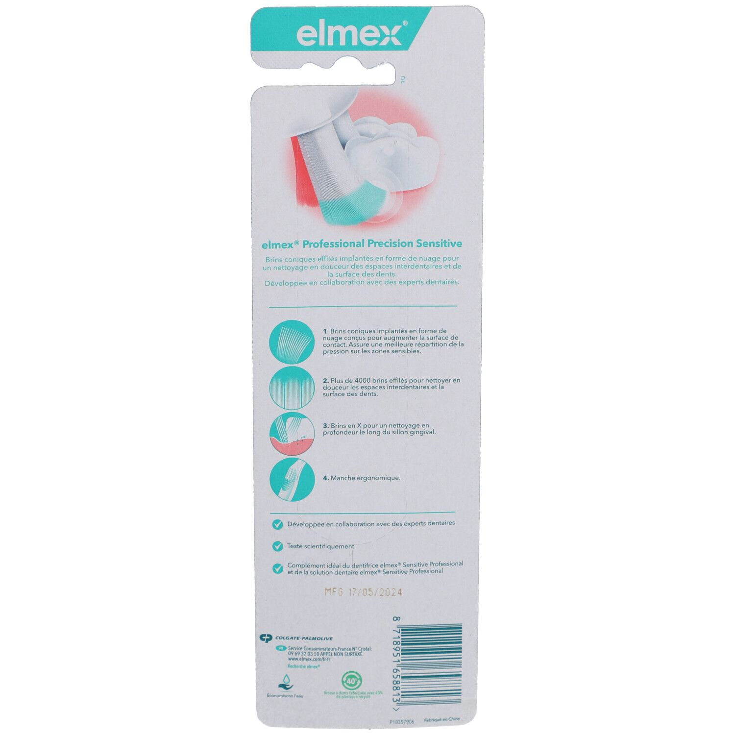 Elmex® Sensitive Precision Brosse à dents Duo Extra Soft