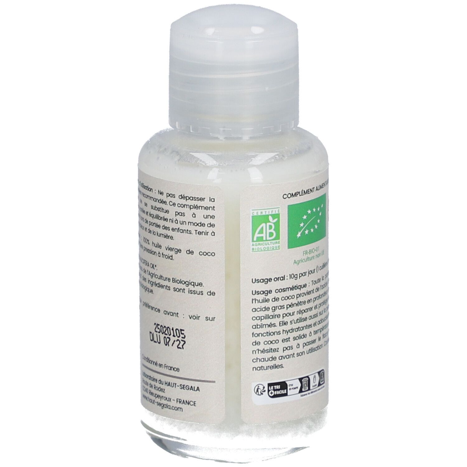 Laboratoire du Haut-Ségala Huile de Coco Bio