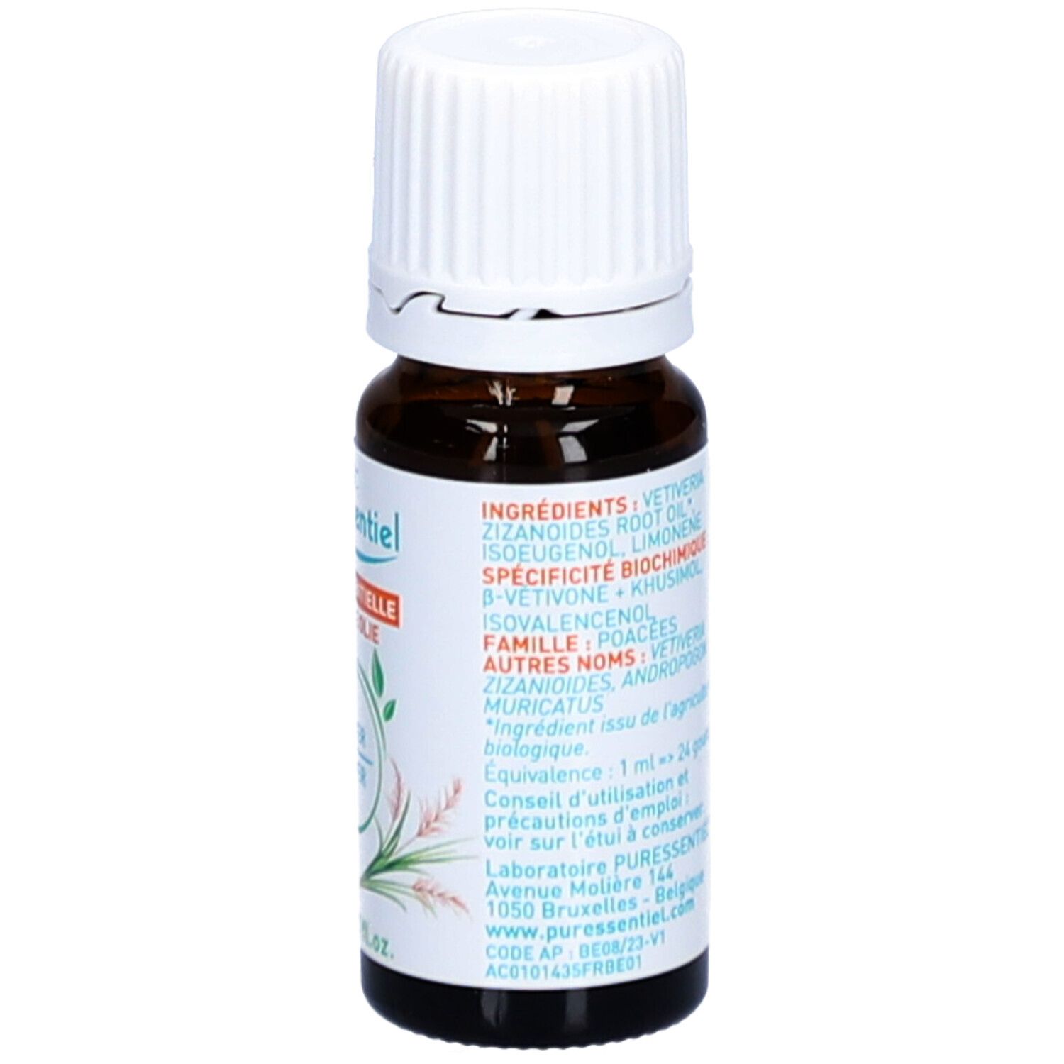 Puressentiel Huiles Essentielles Vétiver (Chrysopogon zizanioides) Bio