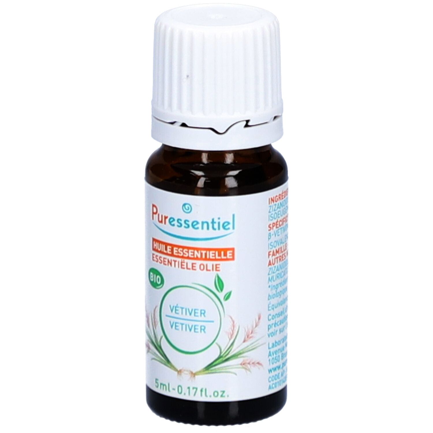 Puressentiel Huiles Essentielles Vétiver (Chrysopogon zizanioides) Bio