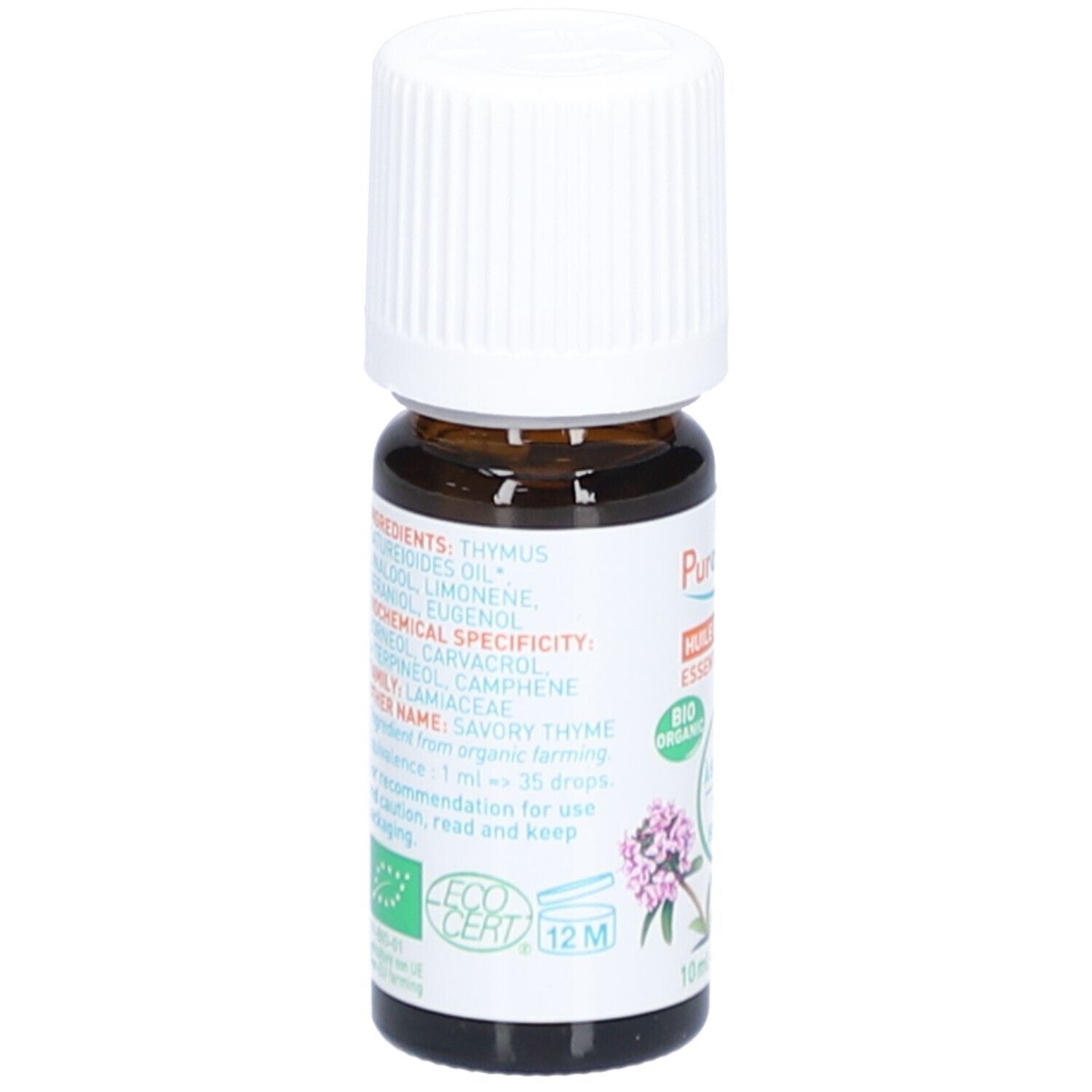 Puressentiel Huile Essentielle Thym à Bornéol (Thymus saturejoides) Bio