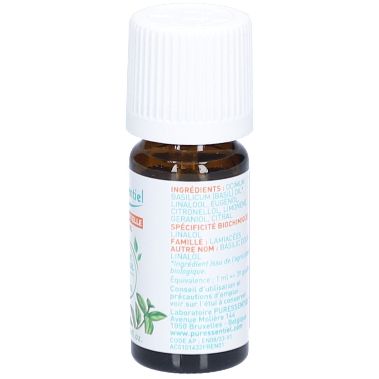 Puressentiel Huile essentielle basilic à linalol bio