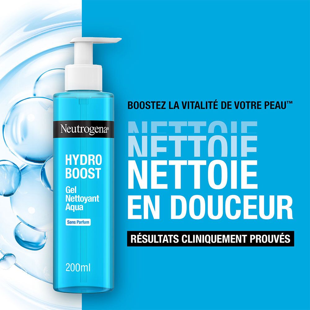 Neutrogena Hydro Boost Gel Nettoyant Hydratante Visage Sans Parfum 200 ml