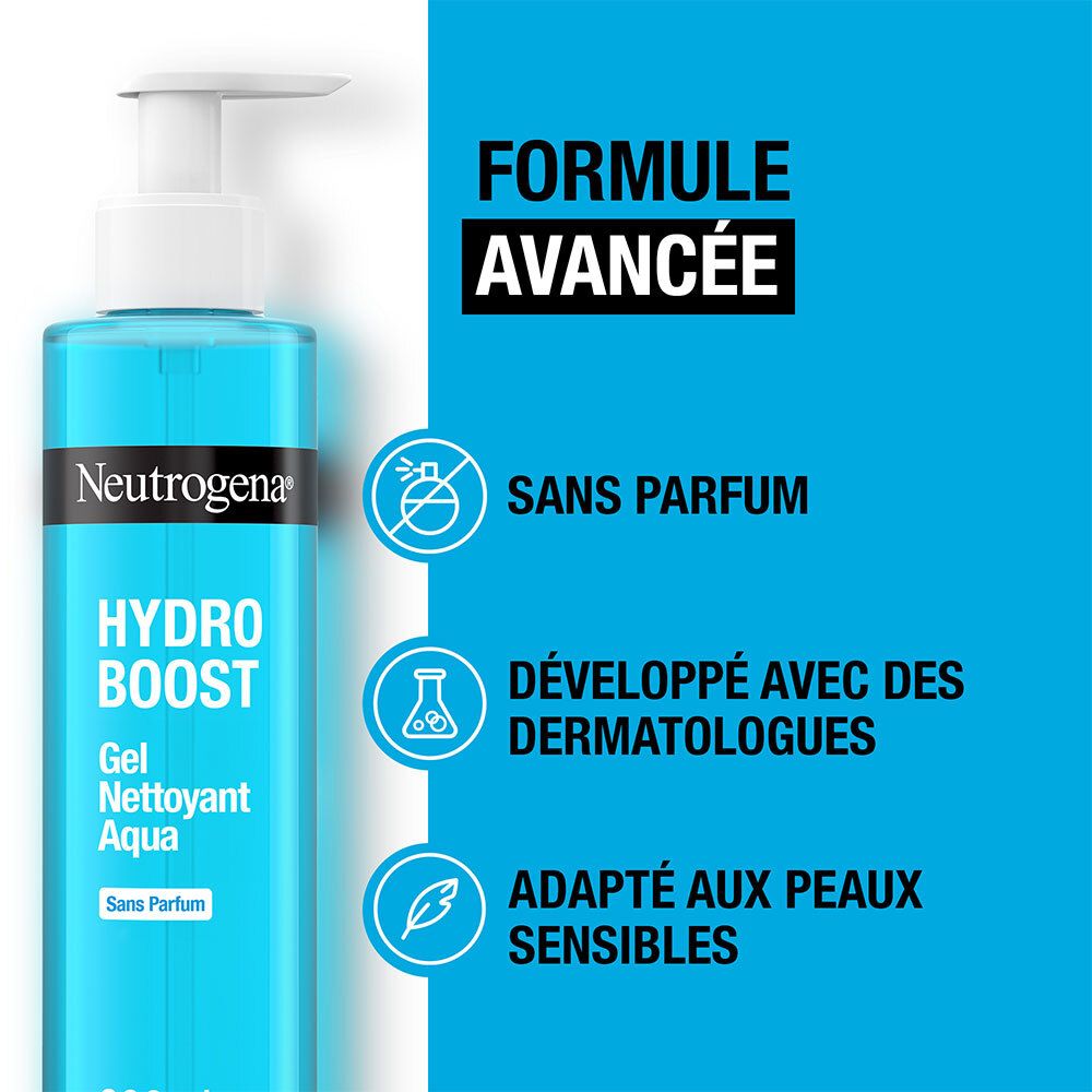 Neutrogena Hydro Boost Gel Nettoyant Hydratante Visage Sans Parfum 200 ml
