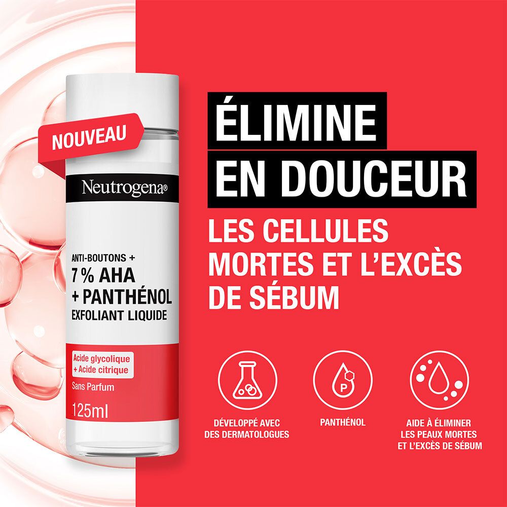 Neutrogena Anti-Boutons + Exfoliant Visage Peaux à Tendance Acnéique 125ml
