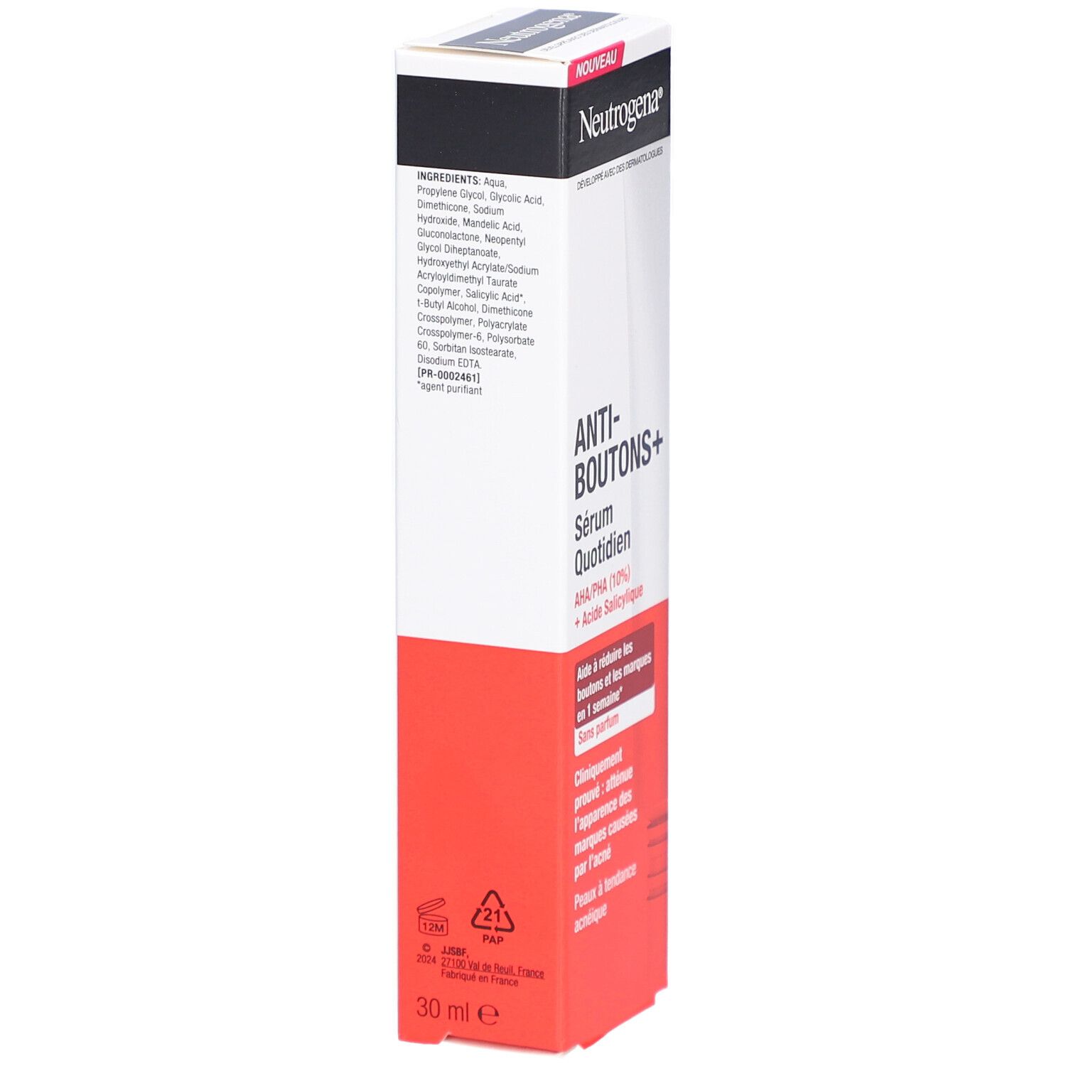 Neutrogena Anti-Boutons + Sérum Visage Peaux à Tendance Acnéique 30ml