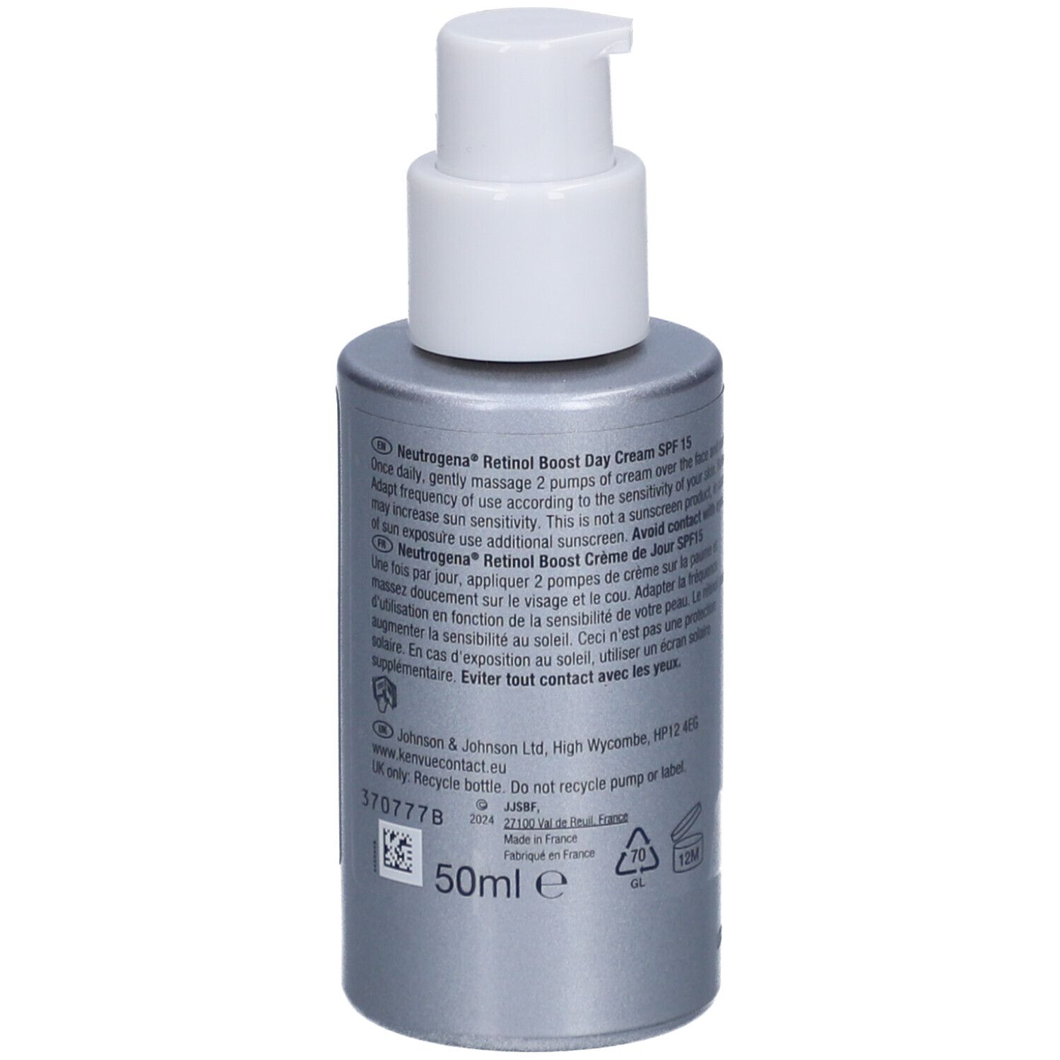 Neutrogena Retinol Boost Crème Visage Hydratante de Jour Anti-âge SPF 15 50ml