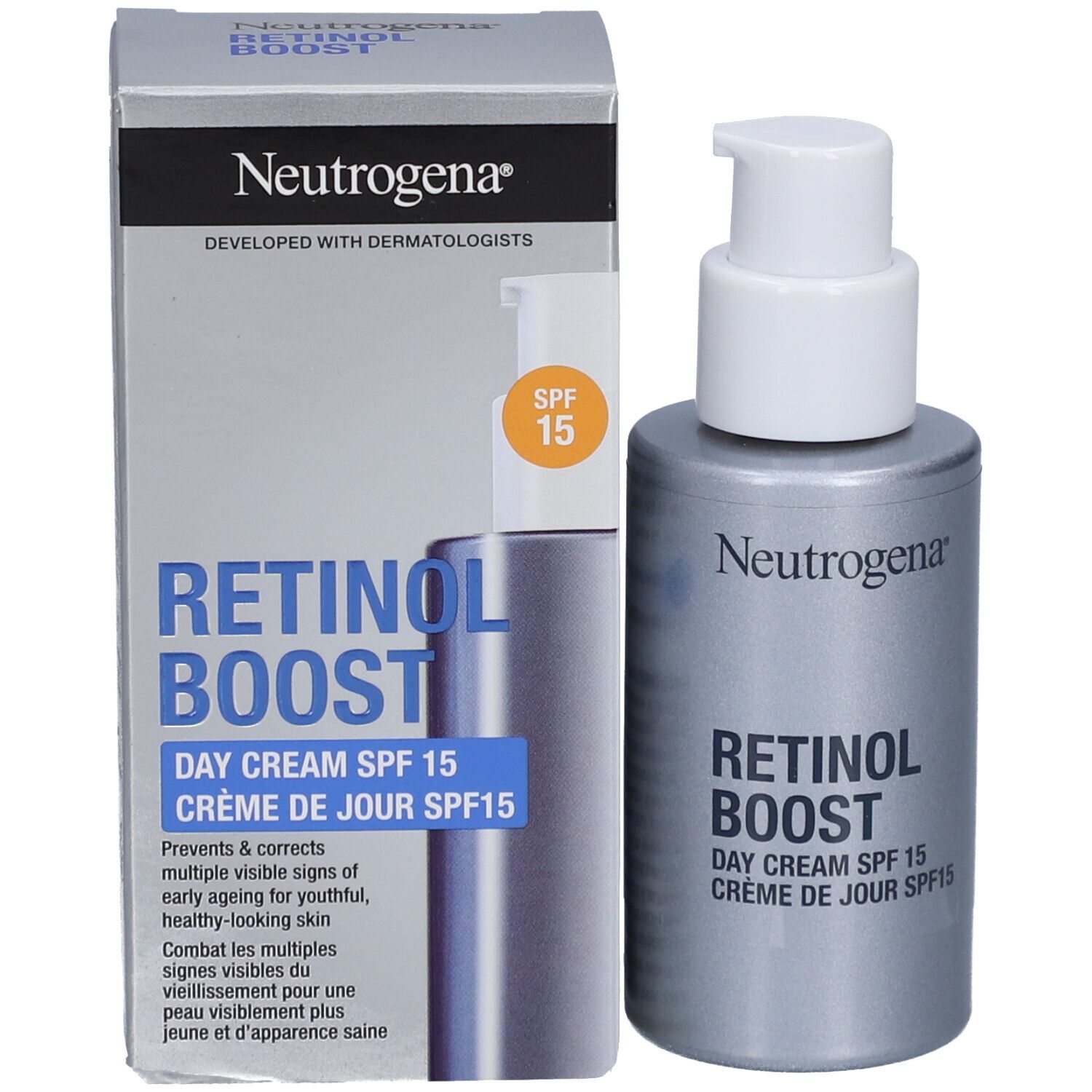 Neutrogena Retinol Boost Crème Visage Hydratante de Jour Anti-âge SPF 15 50ml