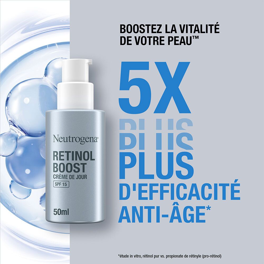 Neutrogena Retinol Boost Crème Visage Hydratante de Jour Anti-âge SPF 15 50ml