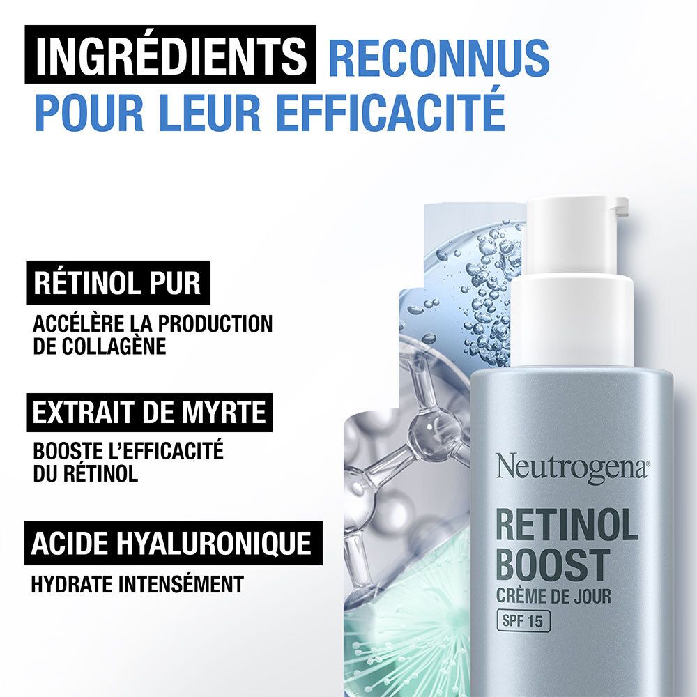 Neutrogena Retinol Boost Crème Visage Hydratante de Jour Anti-âge SPF 15 50ml