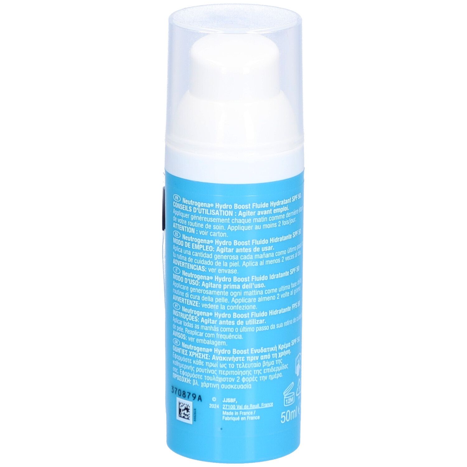 Neutrogena Hydro Boost Fluide Crème Hydratant Visage SPF 50 50ml