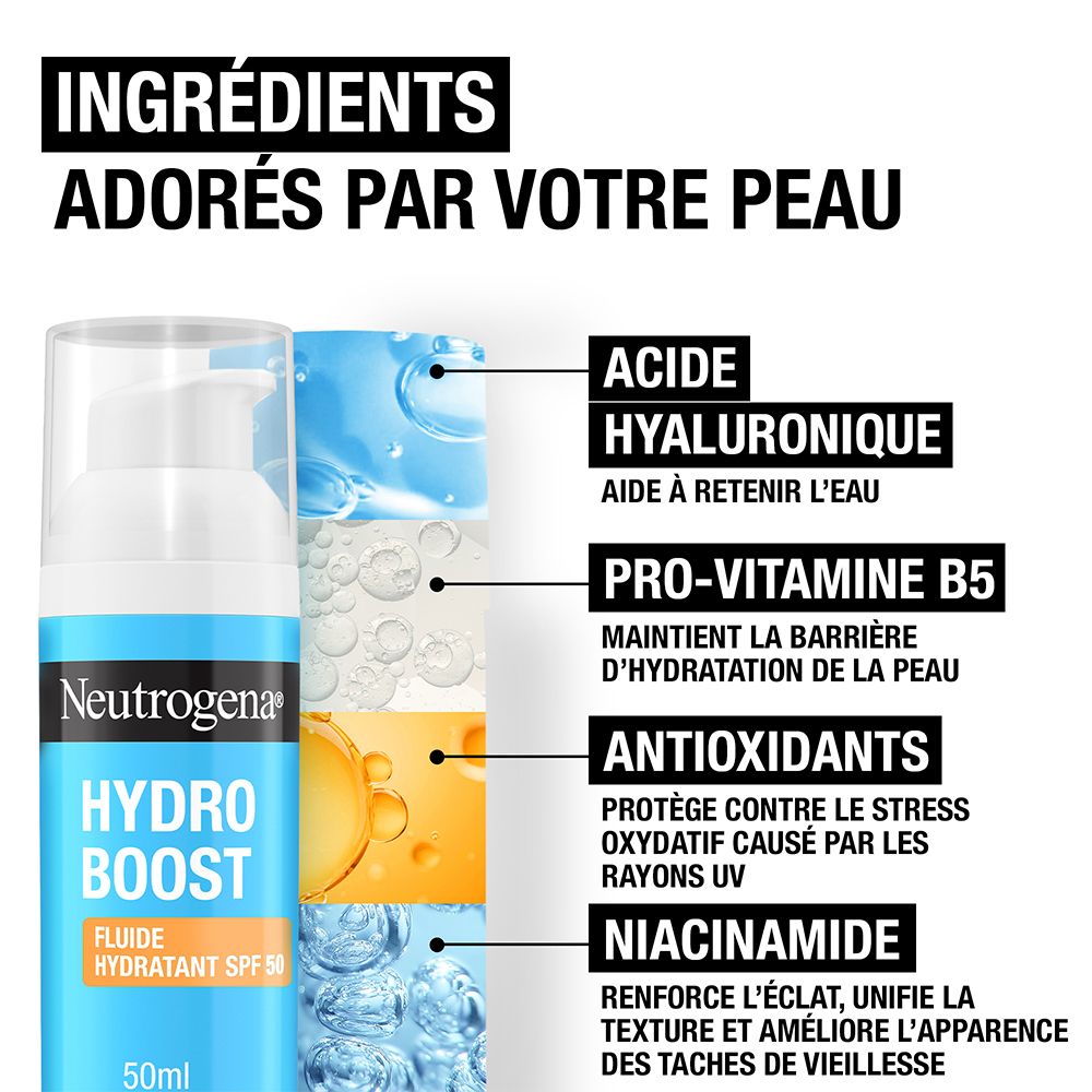 Neutrogena Hydro Boost Fluide Crème Hydratant Visage SPF 50 50ml