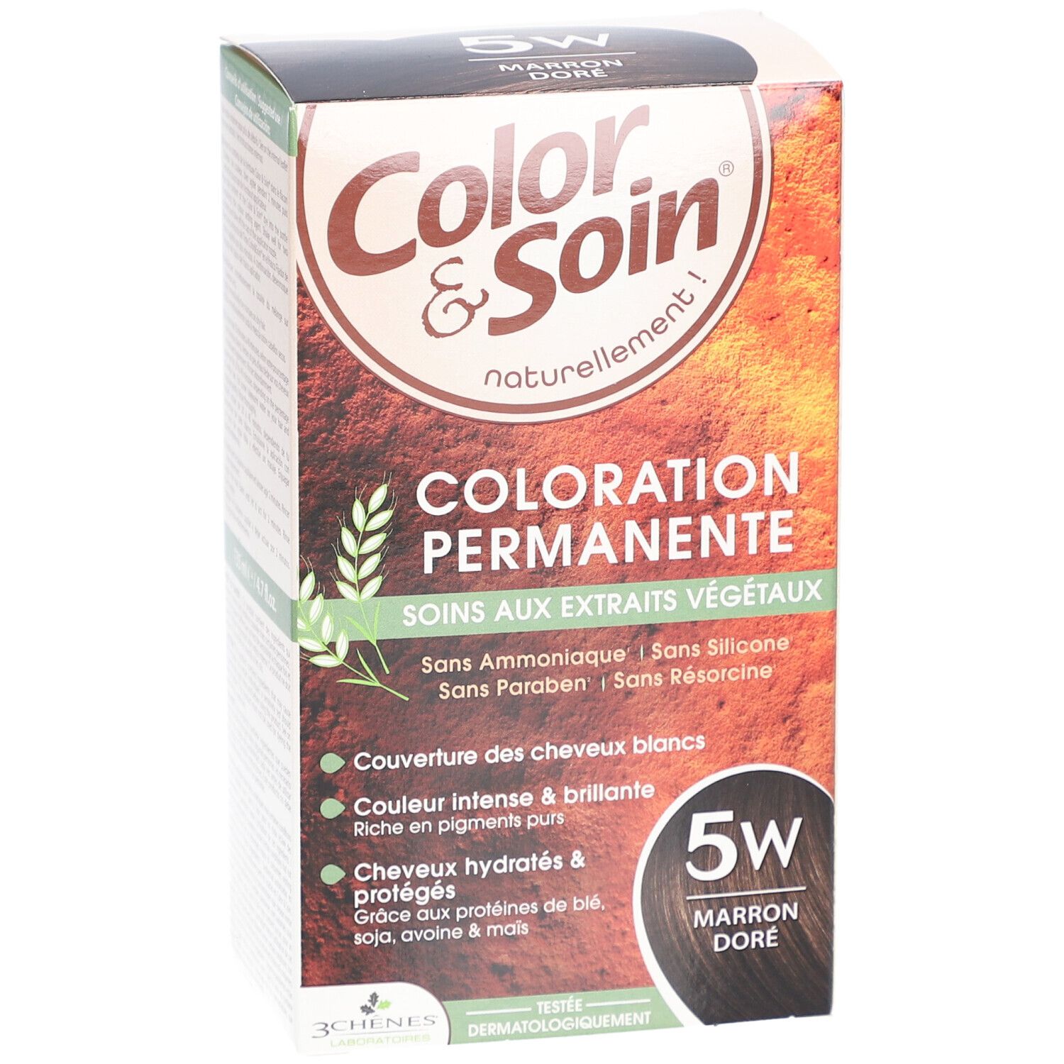 COLOR & SOIN Coloration Permanente 5W Marron Doré
