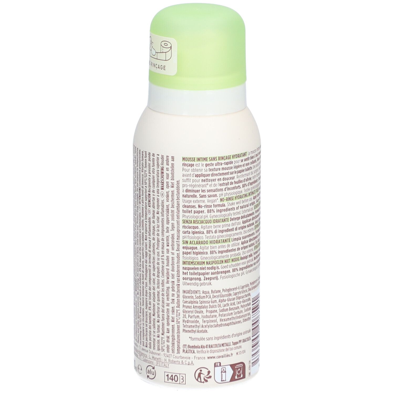 Cavaillès - Mousse Intime Sans Rinçage Hydratante