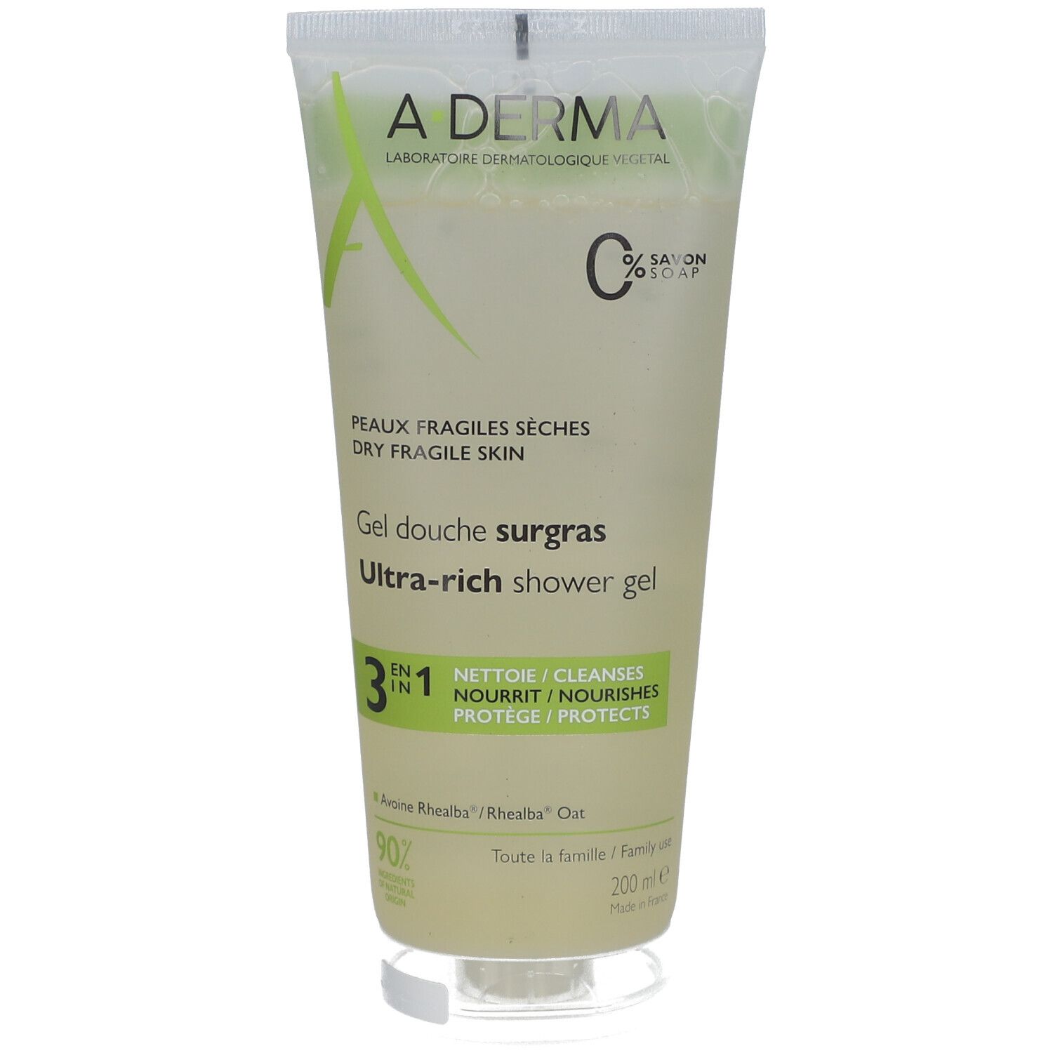 A-DERMA Gel Douche Surgras 3en1