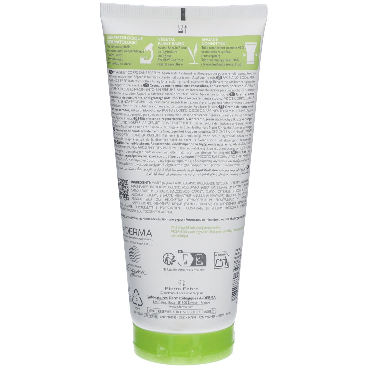 A-Derma Exomega Control Crème De Nuit