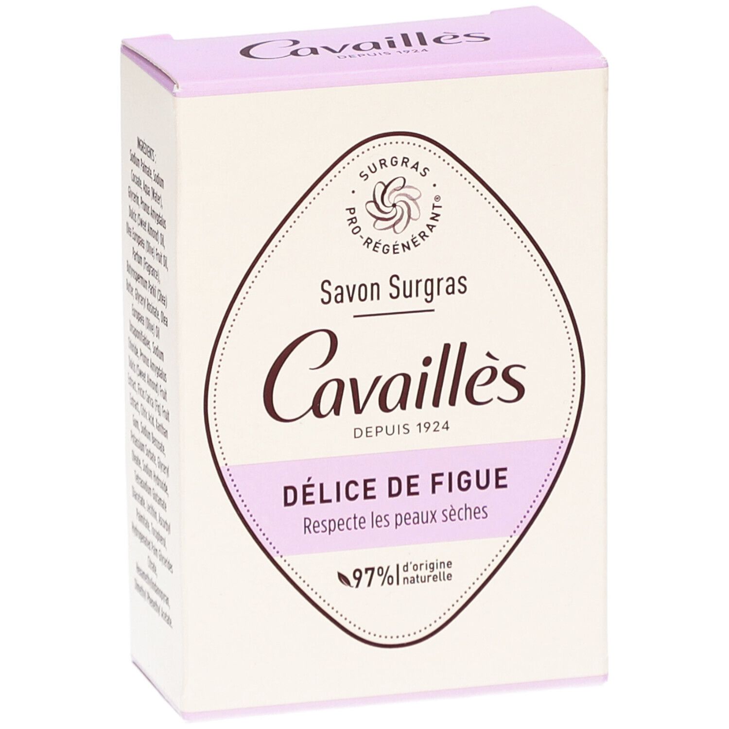 Boîte Cavaillès Délice de Figue. 97% d'ingrédients naturels. Pour peaux sèches.