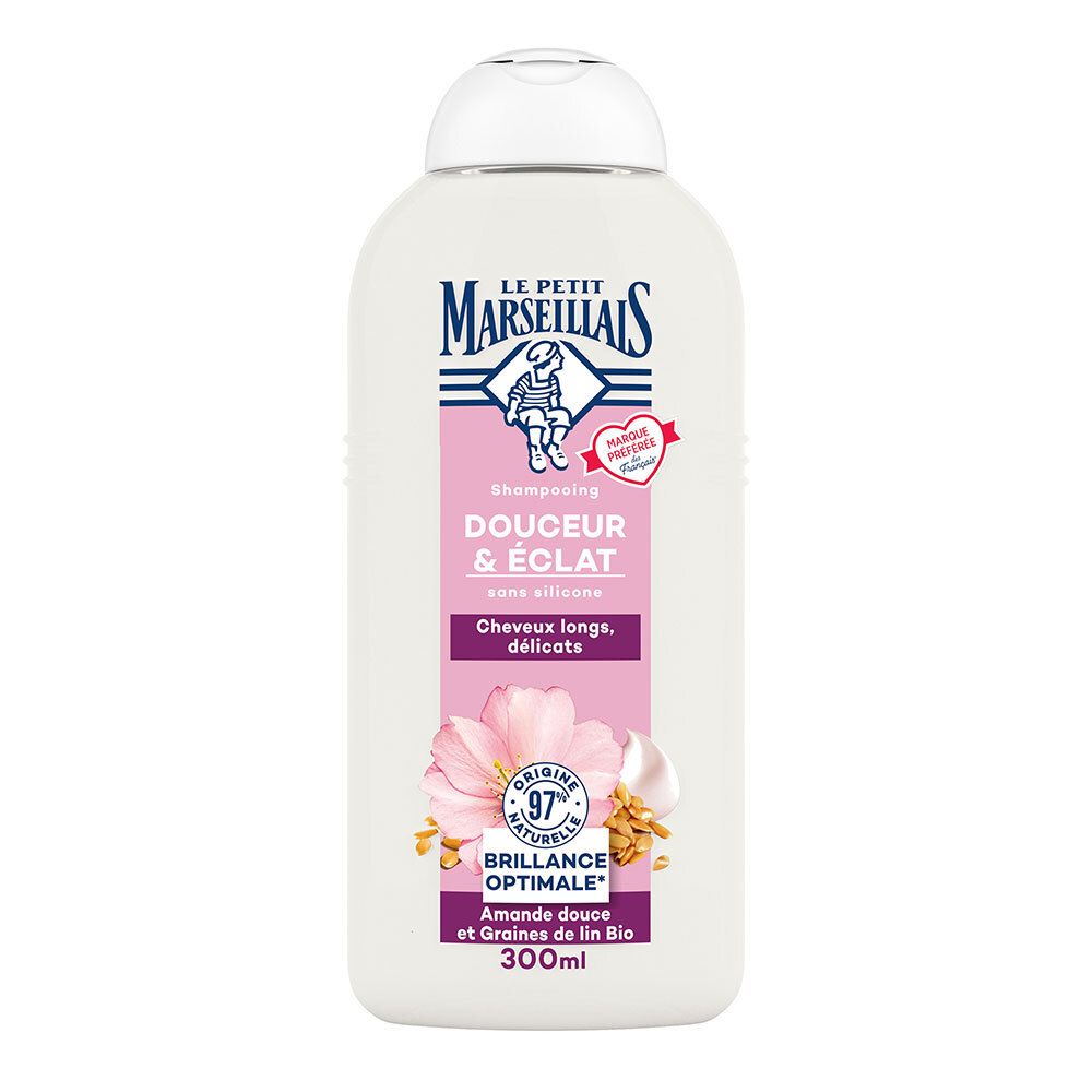 Le Petit Marseillais Shampooing Douceur & Éclat Amande Douce et Lin 300ml