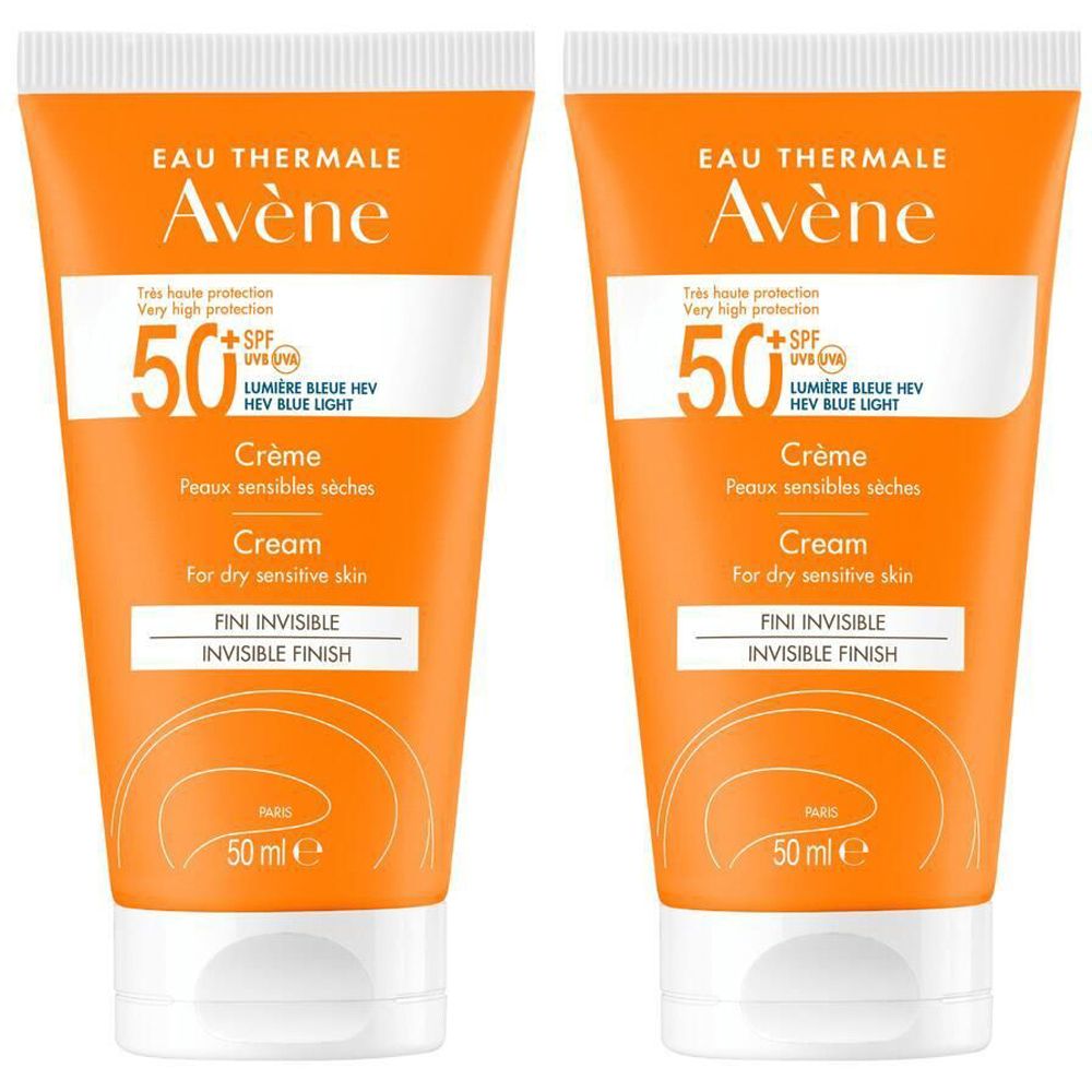 Avène Solaire - Crème SPF50+ UVB UVA Lumière Bleue HEV