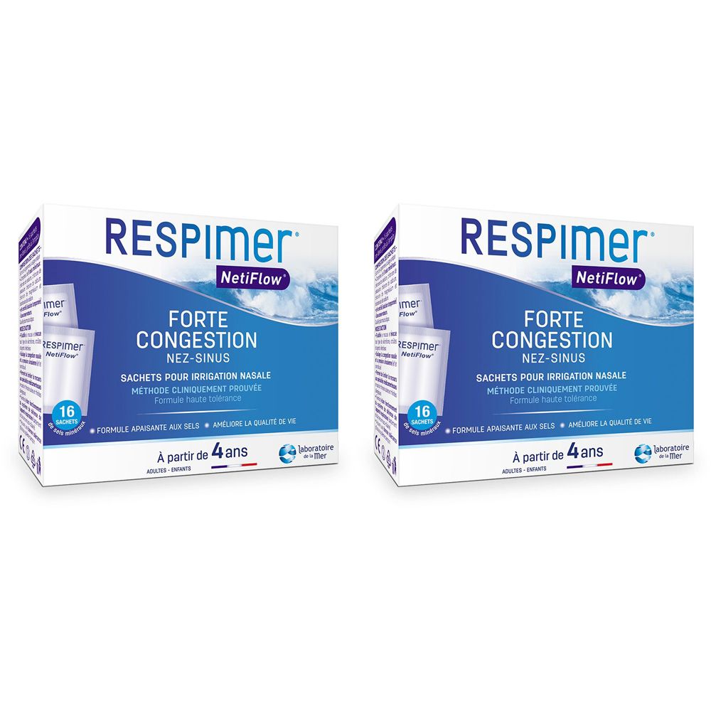 RESPIMER® NETIFLOW® SACHETS DE SELS MINÉRAUX POUR IRRIGATION NASALE