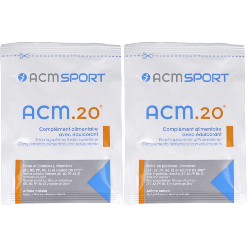ACM. 20, Poudre, complément alimentaire pour sportifs, bt 10
