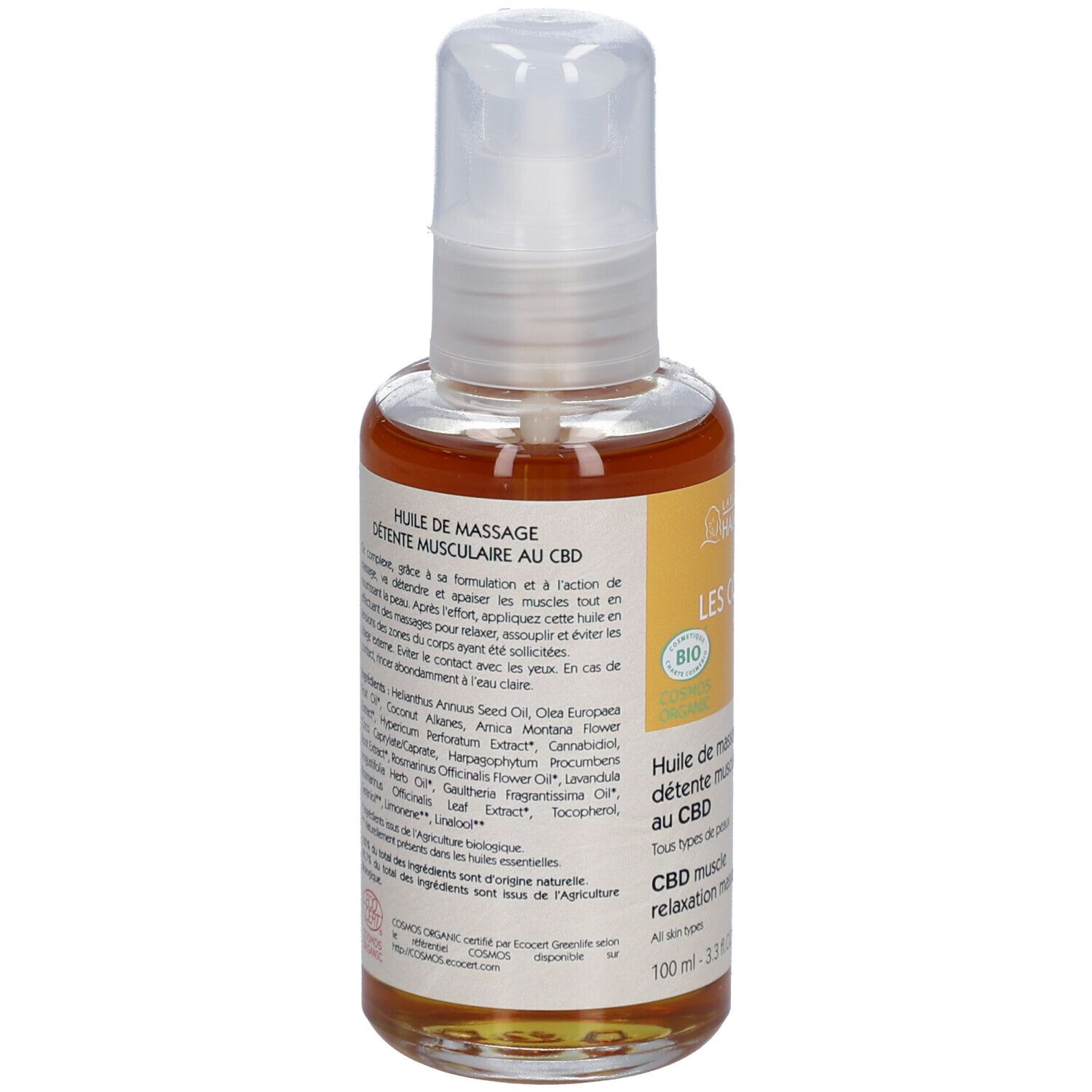 Laboratoire du Haut-Ségala Huile de Massage Détente Musculaire au CBD Bio