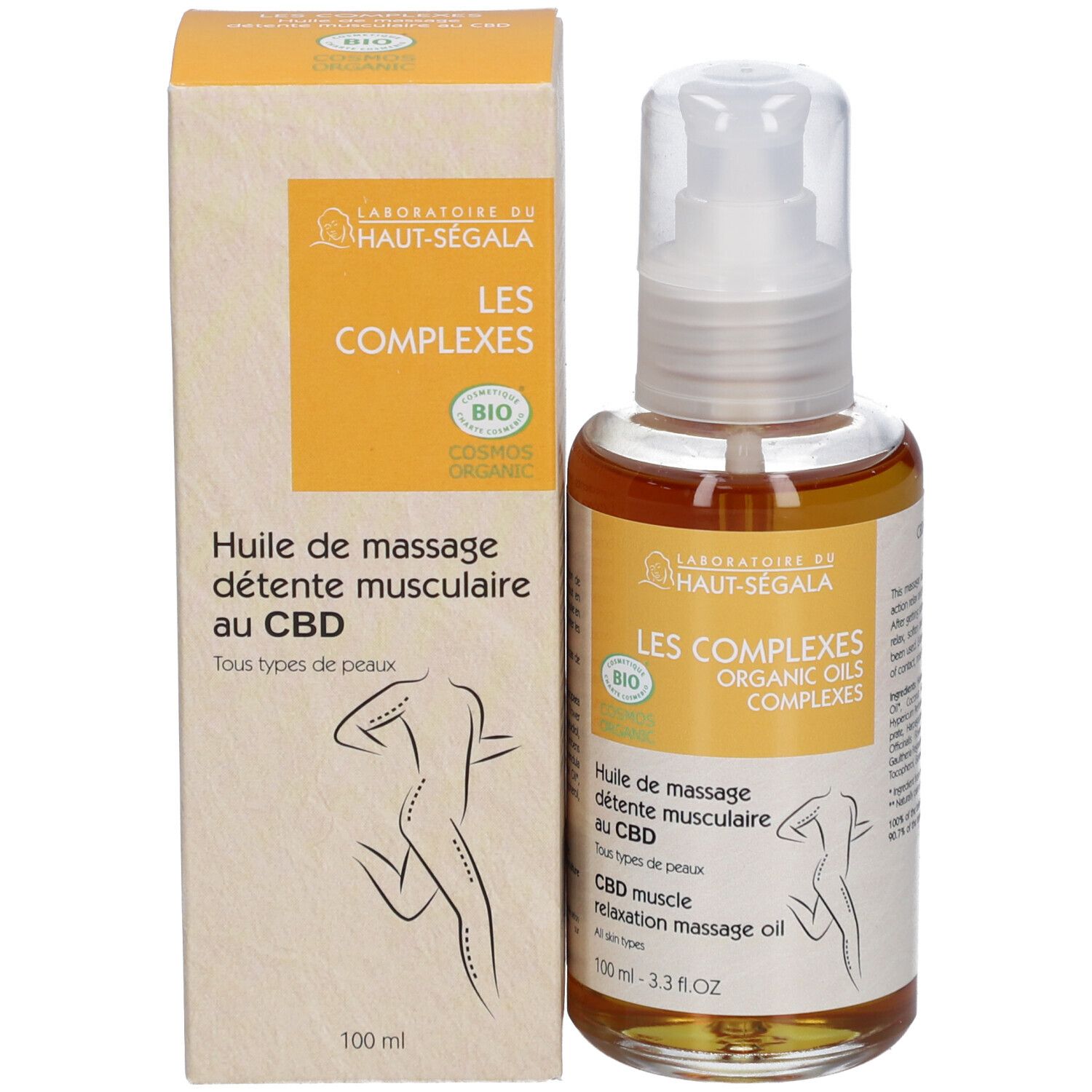Laboratoire du Haut-Ségala Huile de Massage Détente Musculaire au CBD Bio