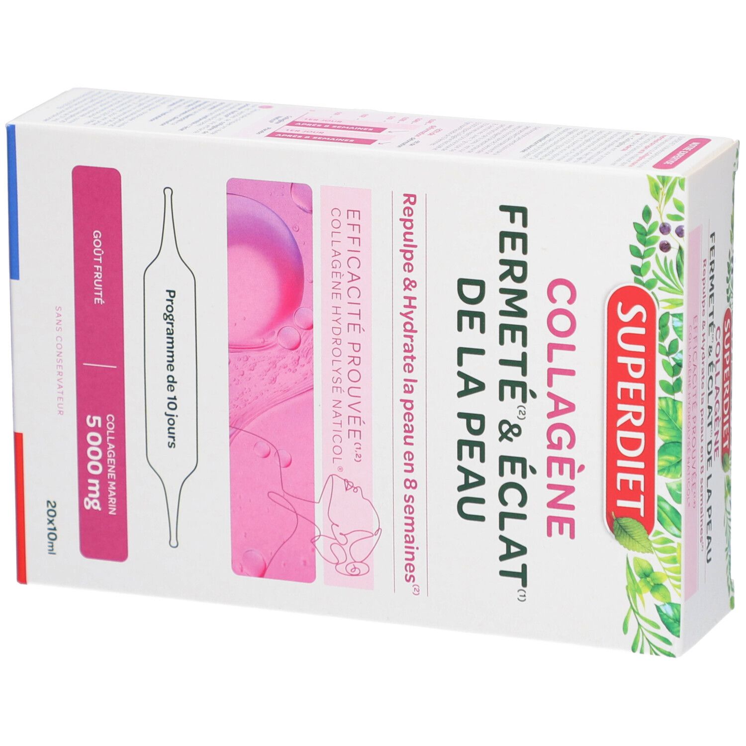 Superdiet Collagène fermeté éclat peau goût fruité